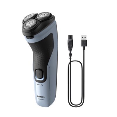 Philips Shaver Series 3000X, Wet& Dry skuveklis (lādējams), zils