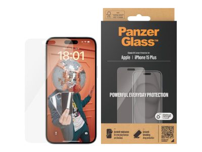 Screen protector, Apple, IPhone 15 Plus, Glass, Transparent