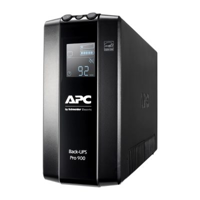 Schneider Electric APC Back-UPS Pro, Tower, 6x IEC C13 outlets, AVR, LCD, user-replaceable battery, BR900MI, 900 VA, 540 W, 230 V
