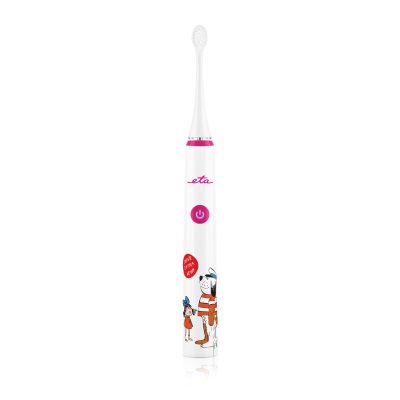 Sonetic Kids Toothbrush, ETA070690010, Rechargeable, For kids, Number of brush heads included 2, Number of teeth brushing modes 4, Pink/White