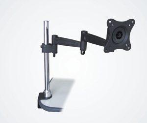 Desk Mount, Turn, Tilt, Black/Silver