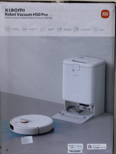 Xiaomi Robot Vacuum H50 Pro EU, Xiaomi Robot Vacuum H50 Pro EU, Wet&Dry, 5200 mAh, 15000 Pa, White, DAMAGED PACKAGING, DIRTY, WET, SCRATCHED, 24 month(s)