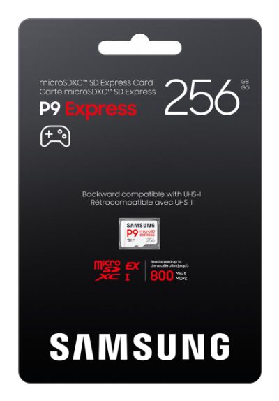 Samsung P9 Express, MicroSD Card, 256 GB, microSDXC, Flash memory class U3, V30, A1