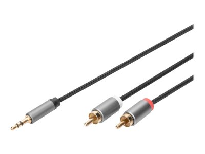 Digitus Audio adapter cable, 3.5 mm stereo jack to RCA, DB-510330-010-S