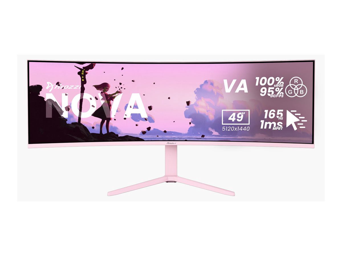 Nova, 49 ", VA, 32:9, 165 Hz, 4 ms, 5120 x 1440 pixels, 350 cd/m², HDMI ports quantity 2, Pink
