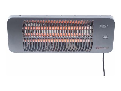 Heater, LUG-2000W, Lugo Quartz Wall, Infrared, 2000 W, Grey, IP24
