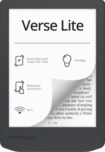 E-Reader, POCKETBOOK, Verse Lite 619 6', 6", 1024x758, 1xUSB-C, Wireless LAN, Grey, PB619-T-WW