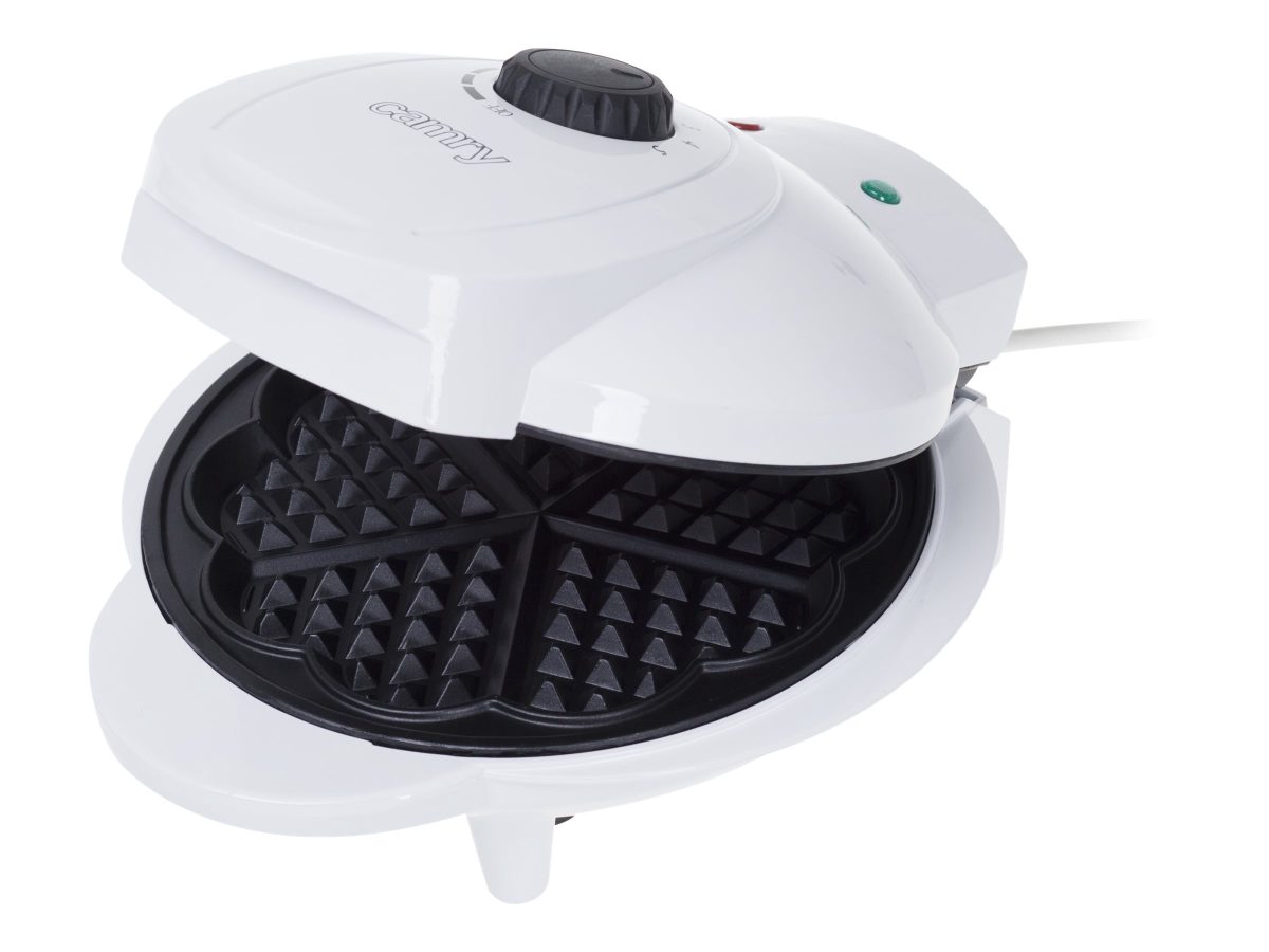 Waffle maker, CR 3022, 1000 W, Number of pastry 5, Heart shaped, White
