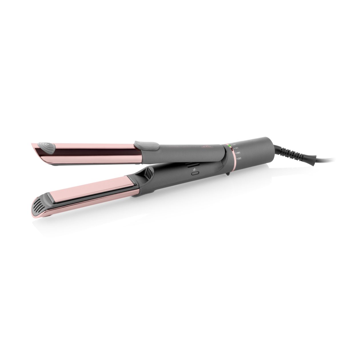 ETA Hair Straightener and Curler, ETA132390000 Fenité Exclusive 2-in-1, Ceramic heating system, Temperature (min) 140 °C, Temperature (max) 200 °C, Number of heating levels 5, 1700 W, Grey/Pink