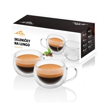 Lungo cups, ETA518091010, For coffee, 2 pc(s), Dishwasher proof, Glass