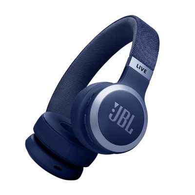 JBL LIVE bezvadu austiņas ar mikrofonu un trokšņu  slāpēšanu, zilas