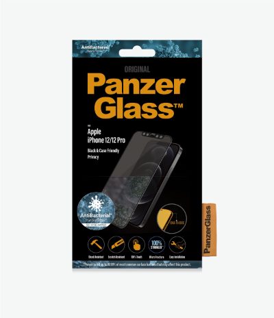 Apple, For iPhone 12/12 Pro, Glass, Black, Case Friendly, Privacy glass