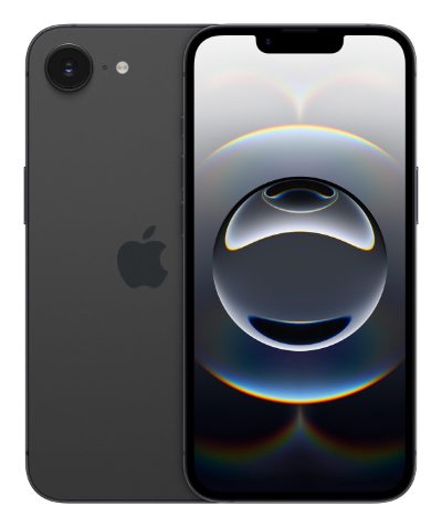 iPhone 16e, Black, 6 ", Super Retina XDR, 2532 x 1170 pixels, Apple A18, Internal RAM 8 GB, 128 GB, Dual SIM, 4G, 5G, Main camera resolution 48+12 MP, Secondary camera resolution 12 MP, iOS, 18