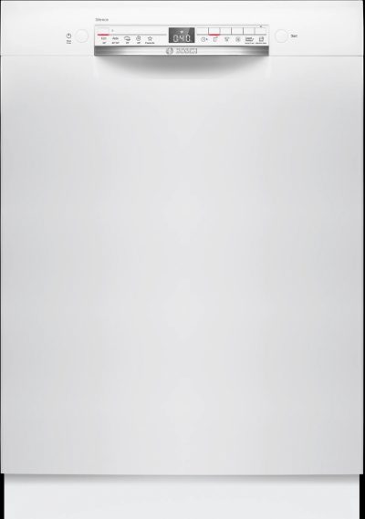 Bosch Dishwasher, SMU2HTW08E, Built-in, Width 60 cm, Number of place settings 13, Number of programs 5, Energy efficiency class C, Display, AquaStop function, White
