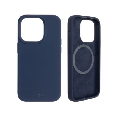 MagFlow with MagSafe support, Back cover, Apple, iPhone 14 Pro, Liquid silicon, Blue