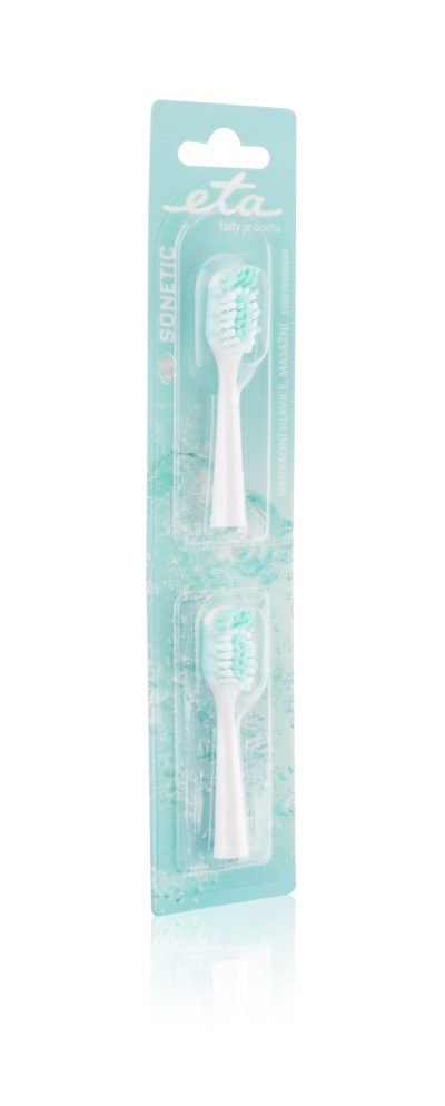 Toothbrush replacement  for ETA0709, Heads, For adults, Number of brush heads included 2, Number of teeth brushing modes Does not apply, White
