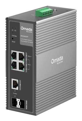 Switch, TP-LINK, Switch type Managed, Rack mounting Yes, 4xRJ-45 ports, RJ-45 Ports Type Gigabit Ethernet (10/100/1000), 1xCombo SFP ports quantity, 1xSFP module slots quantity, Power over Ethernet (PoE) Yes, 3xPower over Ethernet plus (PoE+) ports quantity, 1xPower over Ethernet 4PPoE (PoE++) ports quantity, Total Power over Ethernet (PoE) budget 120 W, IES206GPP