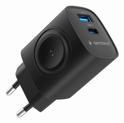 CHARGER USB 2IN1 20W 2PORT/TA-UC-PDQCW20-01-BK GEMBIRD