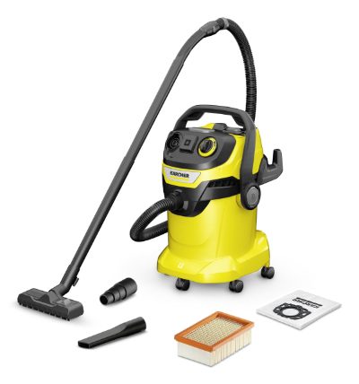 Vacuum Cleaner, KARCHER, Wet and dry vacuum cleaner WD 5 P V-25/8/35, 1100 Watts, Suction power 280W, Capacity 25 l, Noise 73 dB, Yellow, Weight 8.8 kg, 1.628-372.0