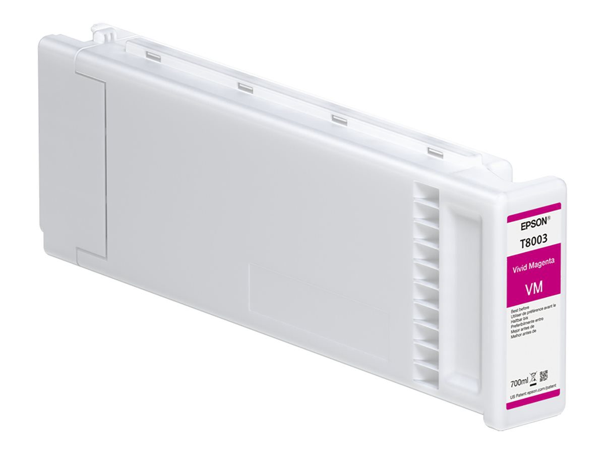 Epson Singlepack Vivid Magenta T80030N UltraChrome PRO 700ml, Epson C13T80030N, Epson T8003 - vivid magenta - original - ink cartridge, Epson UltraChrome PRO, Vivid magenta