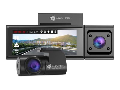 Triple channel Full HD Dashcam, RC3 PRO, GPS (satellite), 820 x 320, Maps included