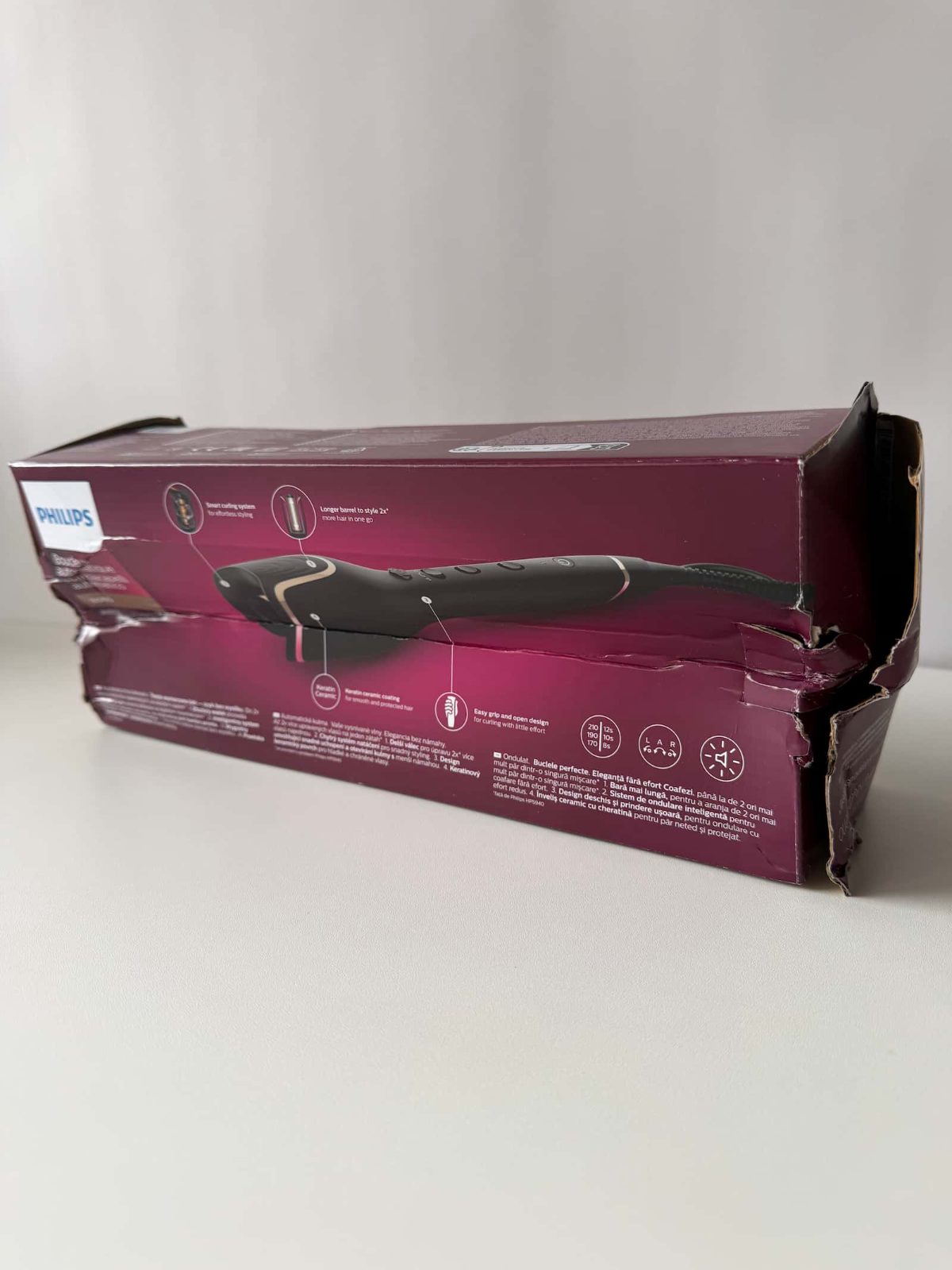 StyleCare Prestige Auto Curler, BHB876/00, Temperature (min) 170 °C, Temperature (max) 210 °C