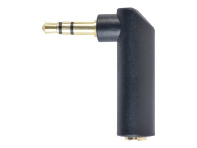 3.5 mm Stereo Audio Right Angle Adapter, A-3.5M-3.5FL