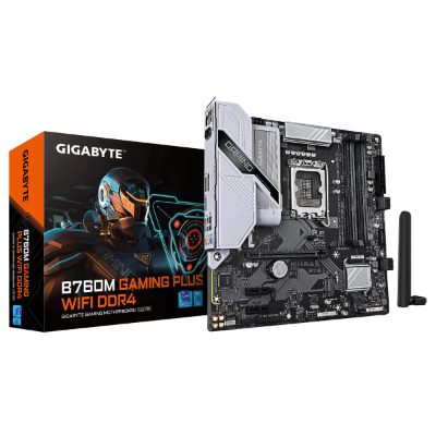 Gigabyte B760M GAMING PLUS WIFI DDR4 (rev. 1.0), Processor family Intel, Processor socket LGA1700, DDR4, Supported hard disk drive interfaces SATA, M.2, Number of SATA connectors 4