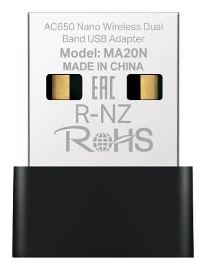 Mercusys AC650 Nano Wireless Dual Band USB Adapter, MA20N