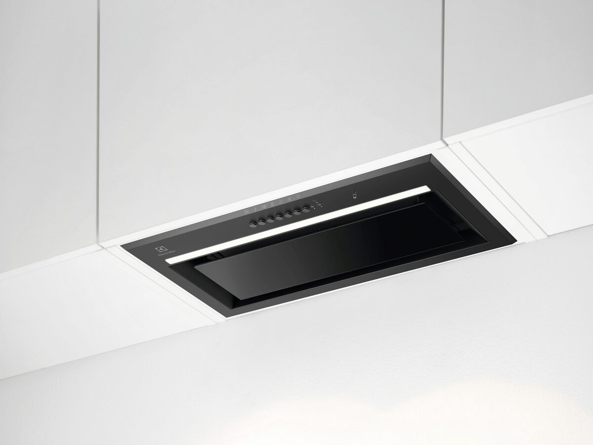 Electrolux tvaika nosūcējs (iebūv.), melns, 54 cm