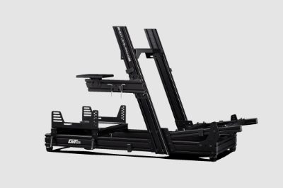GTElite Wheel Plate Edition, Racing Simulator Cockpit, Aluminum; Carbon Steel, Black