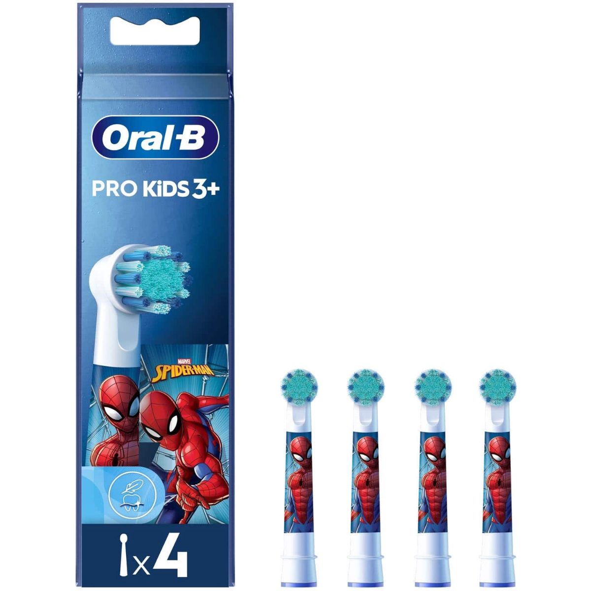 BRAUN el.zobu birstes uzgalis Spiderman 3+ (bērnu), 4 gab.