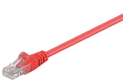 CAT 5e patch cable, U/UTP, Red, 10 m, 68349