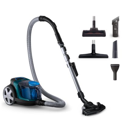 PHILIPS PowerPro Compact bezmaisu putekļsūcējs, 900 W (zils)