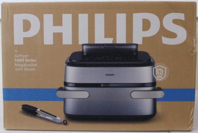 Philips NA565/02 Airfryer with steam function, flexible Megabasket, 10 L, Silver/Black, Philips DAMAGED PACKAGING, 24 month(s)