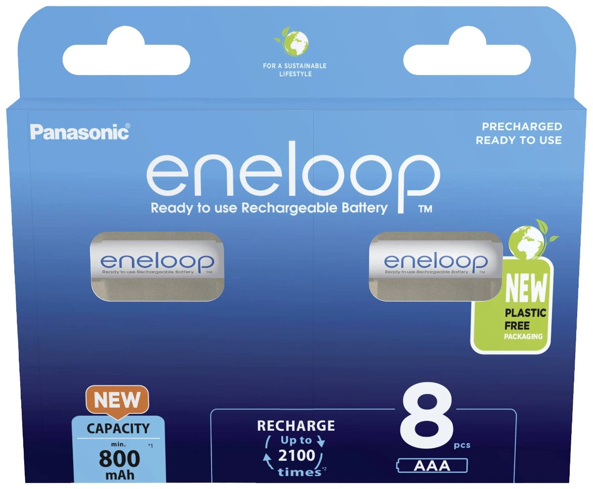 Rechargeable Batteries, ENELOOP BK-4MCDE/8BE, AAA, 800 mAh, 8 pc(s)