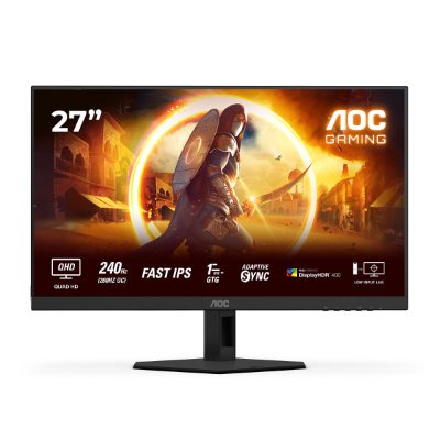 Q27G4ZR, 27 ", Fast IPS, QHD, 16:9, 240 Hz, 1 ms, 2560 x 1440 pixels, 400 cd/m², HDMI ports quantity 2, Black