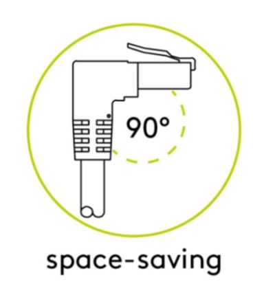 Patch Cable, 51544, RJ-45, RJ-45 90°
