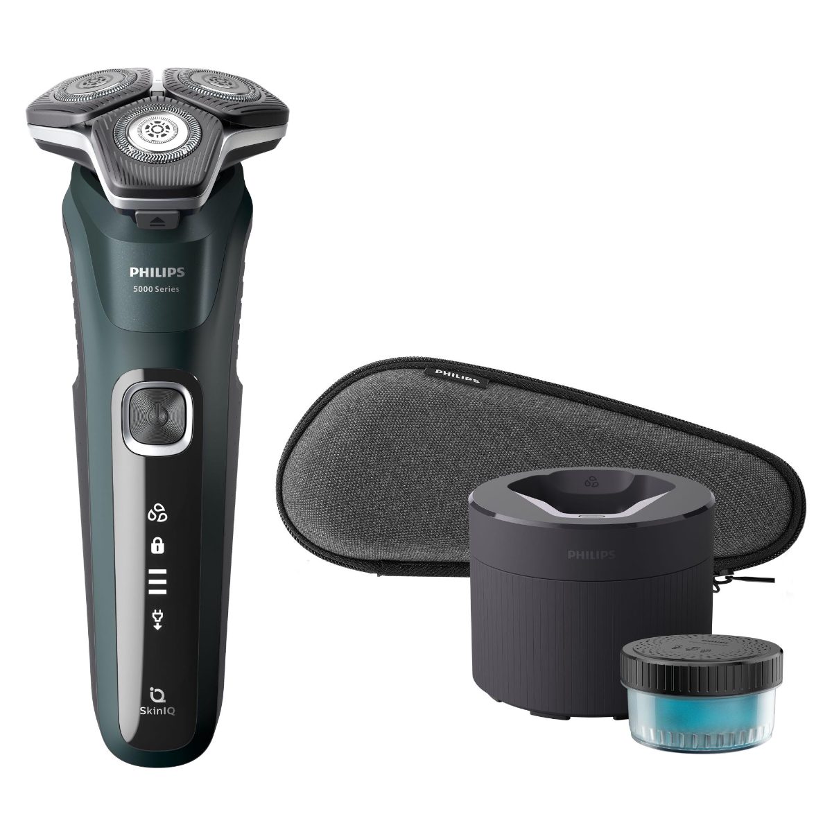 PHILIPS series 5000 Elektriskais skuveklis,  Wet & Dry, tumši zaļa