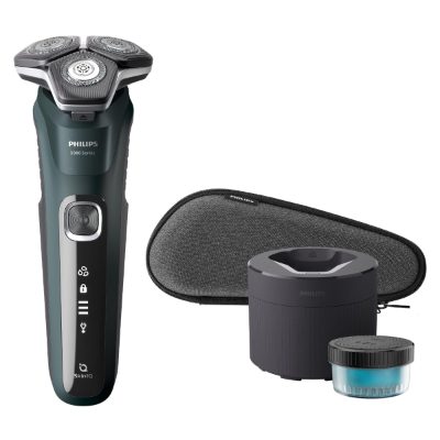 PHILIPS series 5000 Elektriskais skuveklis,  Wet & Dry, tumši zaļa