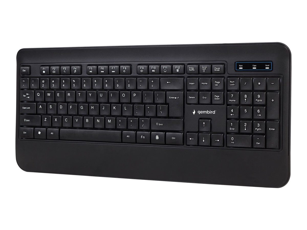 Multimedia Keyboard, KB-UML-03, Multimedia, Wired, US, Black