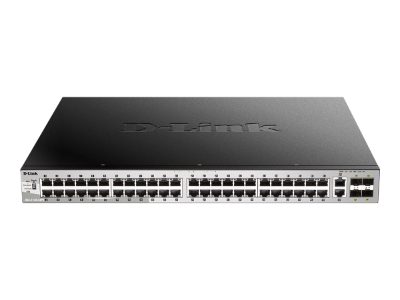 D-LINK DGS-3130-54PS/E, 48 Gig L3 Stackable PoE Switch 2x10 Gig w/4xSFP+, Std Image, D-Link