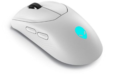 Mouse, Alienware Tri-Mode AW720M, Wireless, 2.4GHz Wireless Gaming Mouse, Wireless - 2.4 GHz, Bluetooth 5.1. USB-C, Lunar light