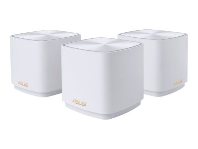 XD5 EU+UK 3PK Router, ZenWiFi XD5, 802.11ax, 574+2402 Mbit/s, 10/100/1000 Mbit/s, Ethernet LAN (RJ-45) ports 1, Mesh Support Yes, MU-MiMO Yes, No mobile broadband, 36 month(s)