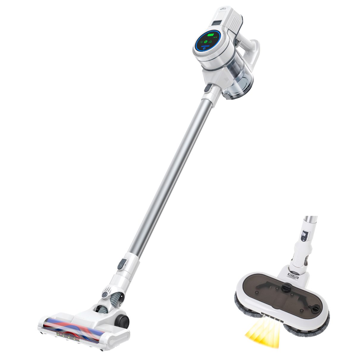 Adler Vacuum Cleaner, AD 7064 2in1, Cordless operating, 220-240 V, Operating time (max) 57 min, White, Warranty 24 month(s)