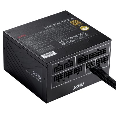 Power Supply, ADATA, XPG CORE REACTOR II VE, 850 Watts, Efficiency 80 PLUS GOLD, COREREACTORIIVE850G-BKCEU