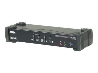 4-Port USB3.0 4K DisplayPort KVMP Switch with Built-in MST Hub, CS1924M