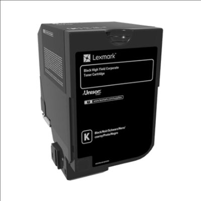 Lexmark Corporate, 74C2HKE, Laser Toner Cartridge, Black