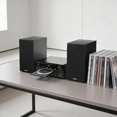 AIWA mikro mūzikas sistēma ar Bluetooth, melna