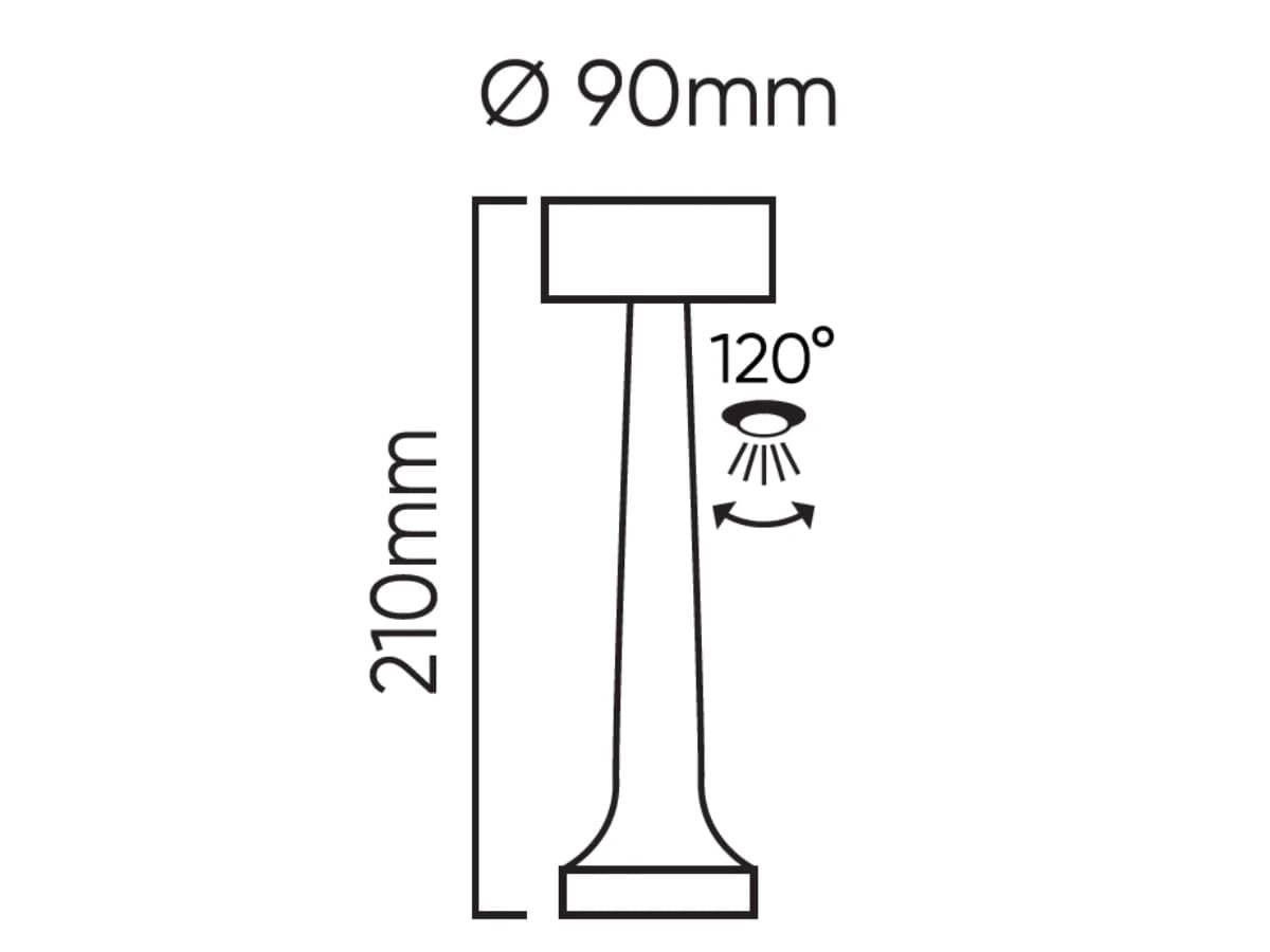 LED line lite galda lampa RIWIA 1W, 120lm, 1800mAh, gold (204492)